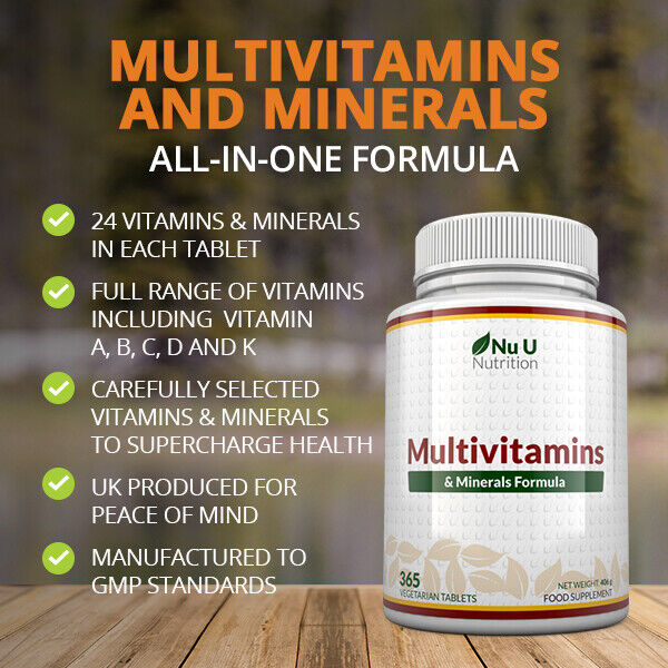Daily Multivitamins and Minerals - 365 Tablets