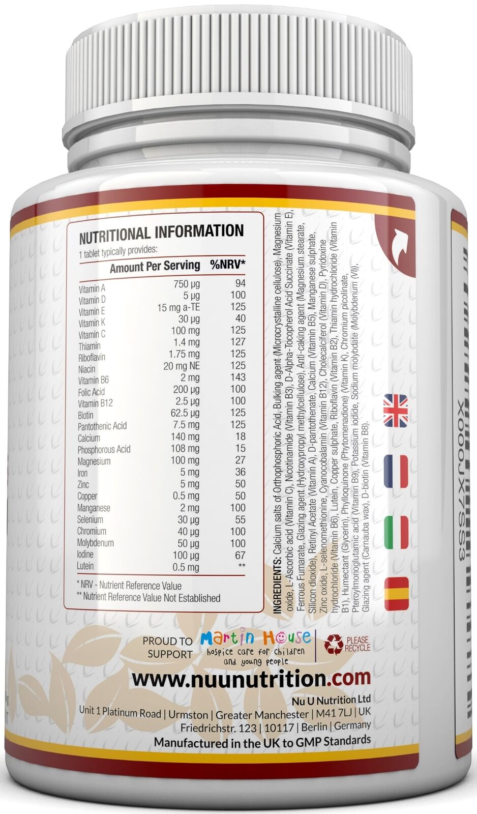 Daily Multivitamins and Minerals - 365 Tablets