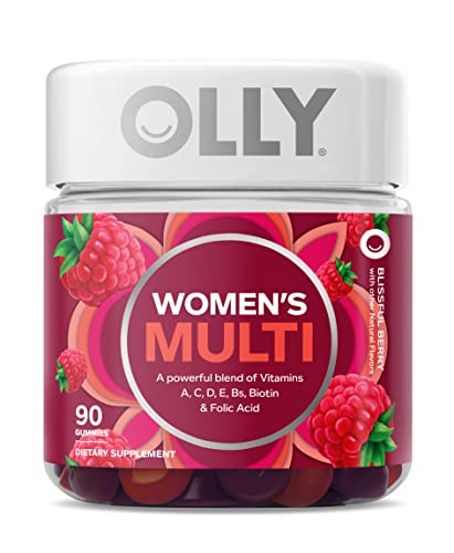 OLLY Women's Multivitamin Gummies, Berry Flavor, 90 Ct
