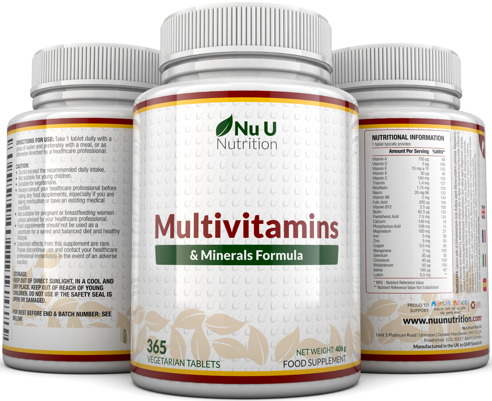 Daily Multivitamins and Minerals - 365 Tablets