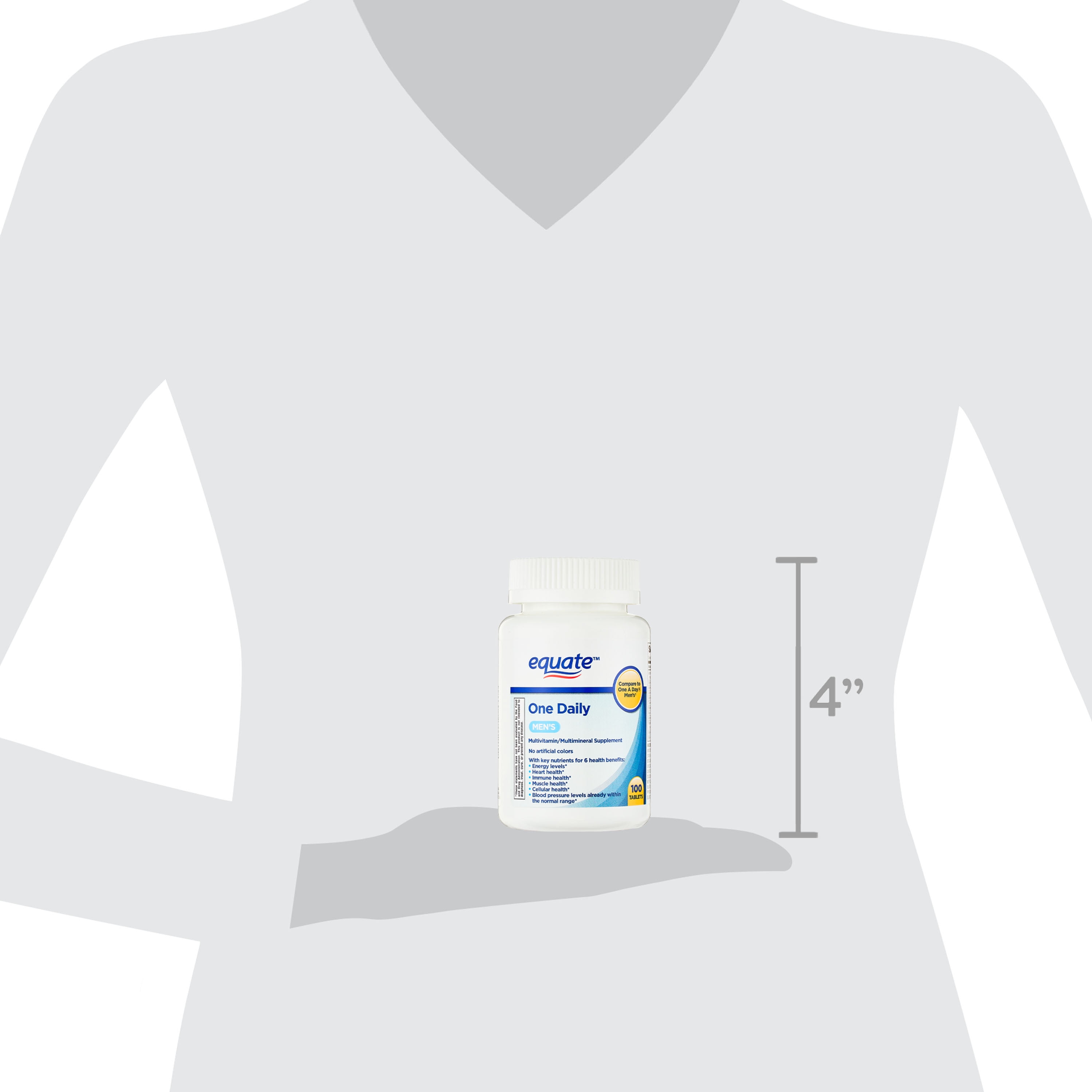 Equate One Daily Men's Multivitamin, 100 Tablets