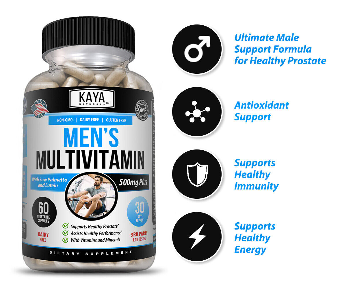 Men's Daily Multivitamin with Prostate Support - 60 Capsules