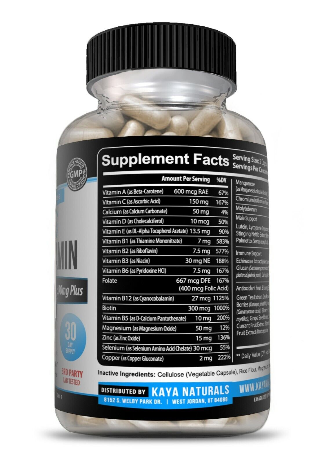 Men's Daily Multivitamin with Prostate Support - 60 Capsules