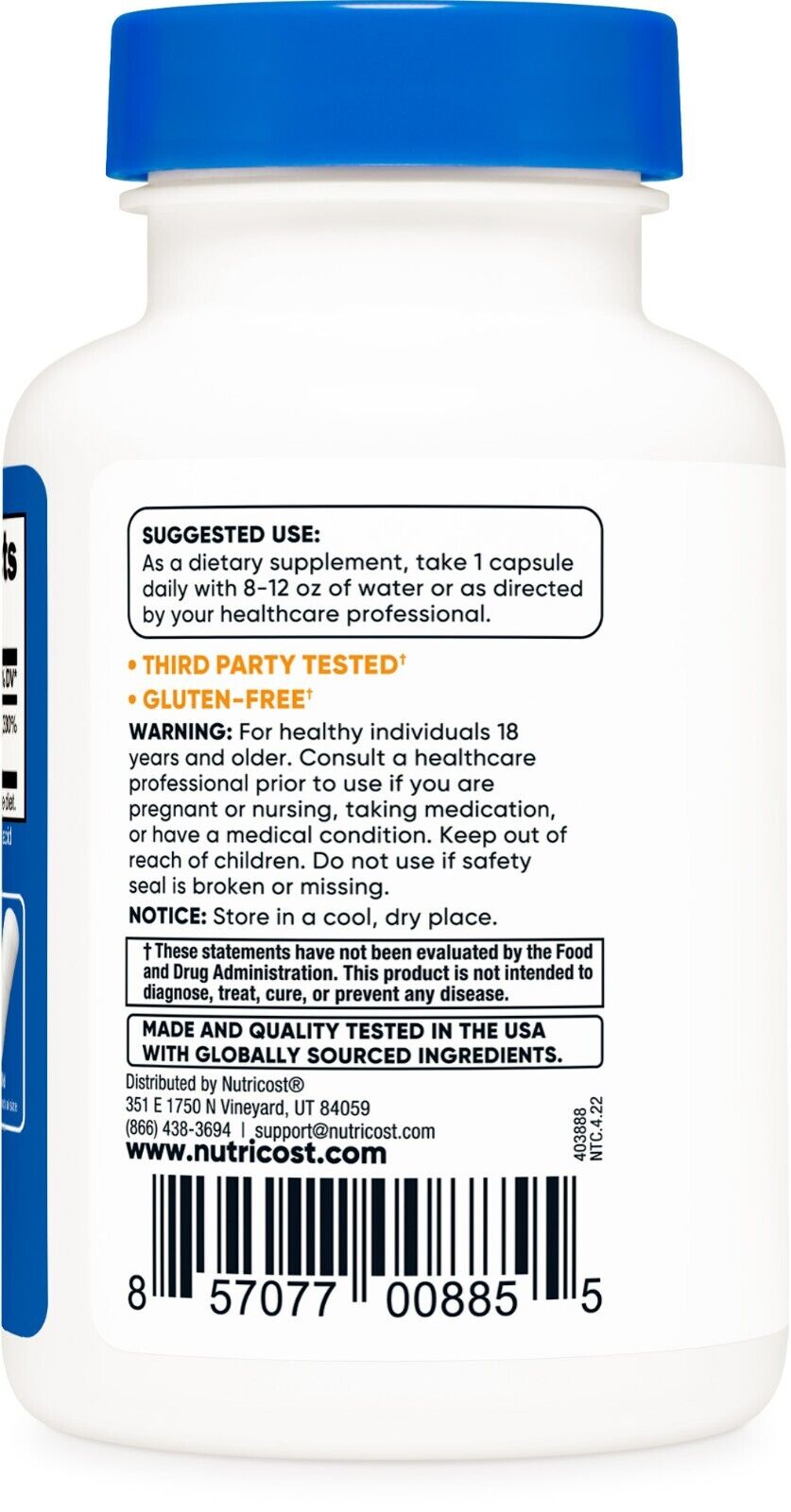 Nutricost Vitamin B1 Thiamin 100mg, 120 Capsules
