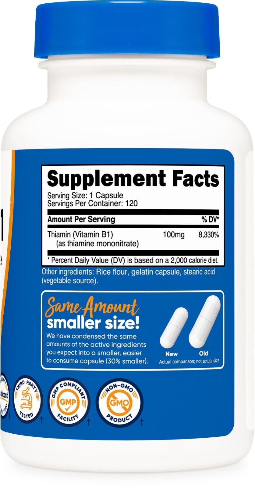 Nutricost Vitamin B1 Thiamin 100mg, 120 Capsules