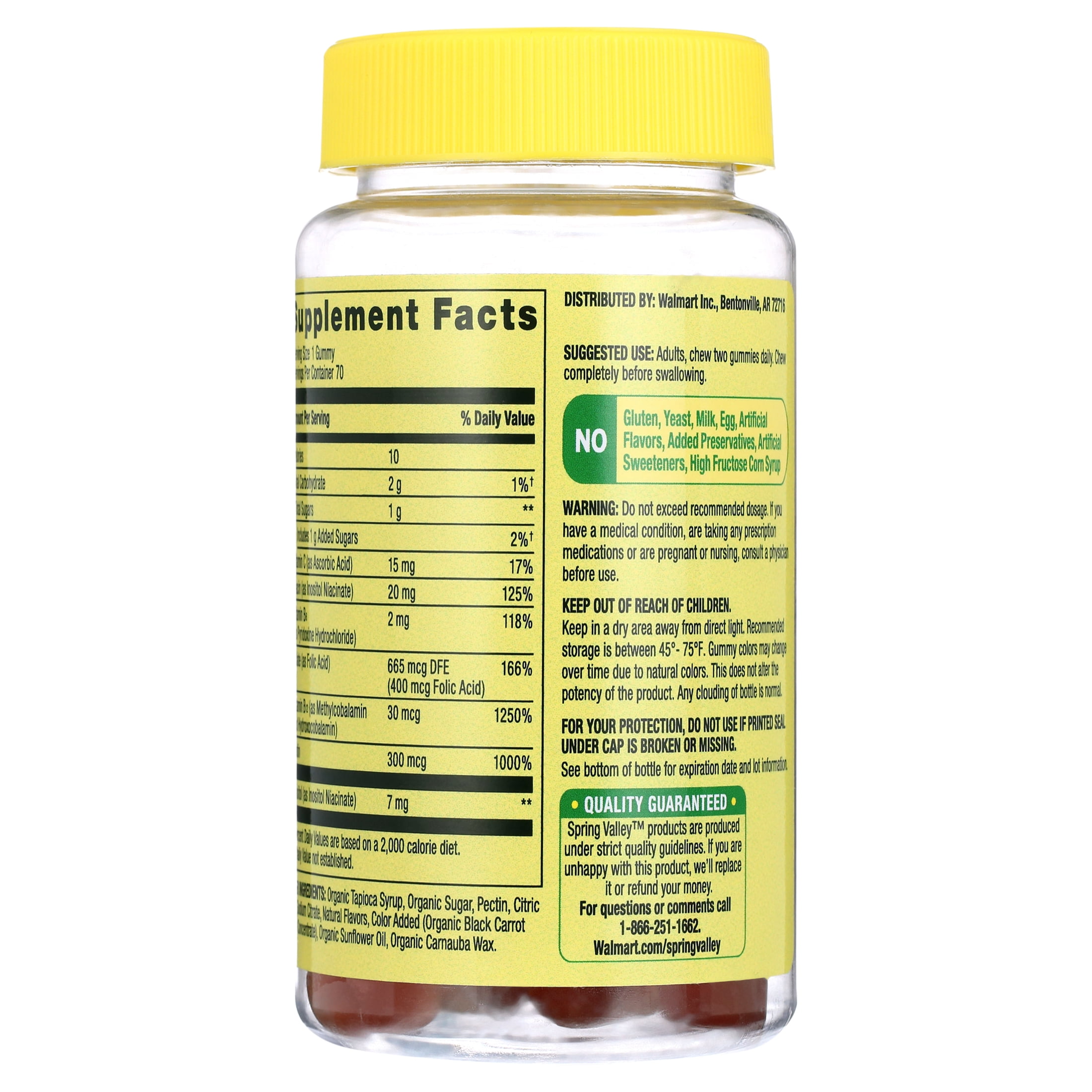 Spring Valley Non-GMO Strawberry Vitamin B Gummies