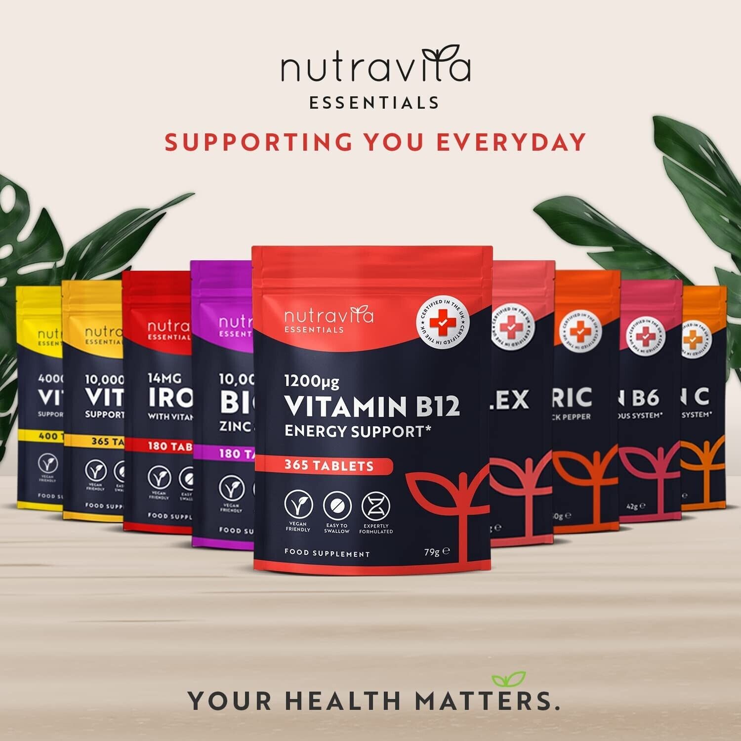 Nutravita Vegan B12 1200mcg Tablets - 365 Count