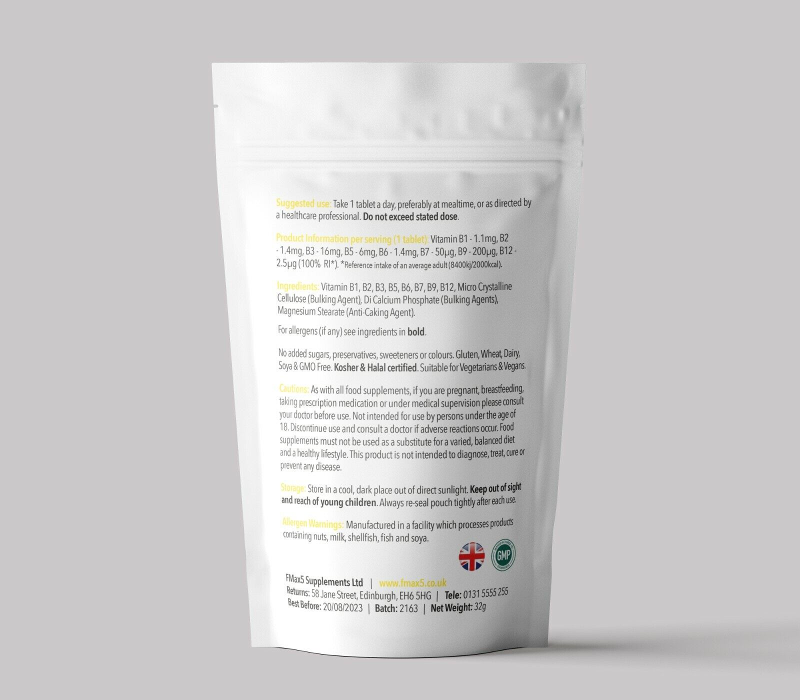 120 B Complex Tablets with Biotin and B12
