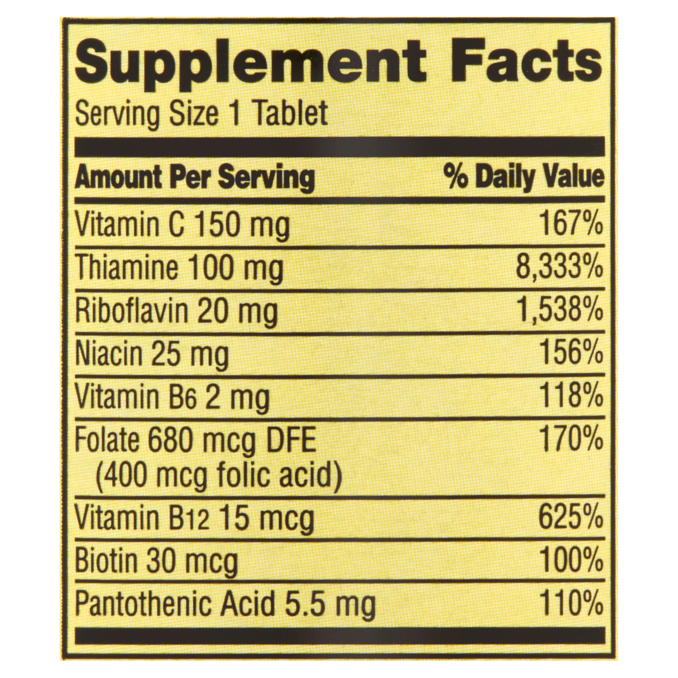 Spring Valley Super B-Complex 500 Tablets