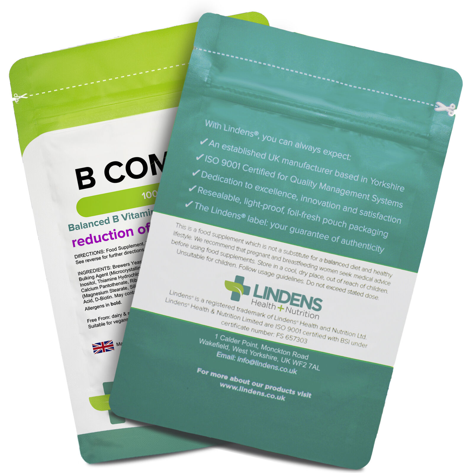 Vitamin B Complex - All Nine B Vitamins, 100 Tablets