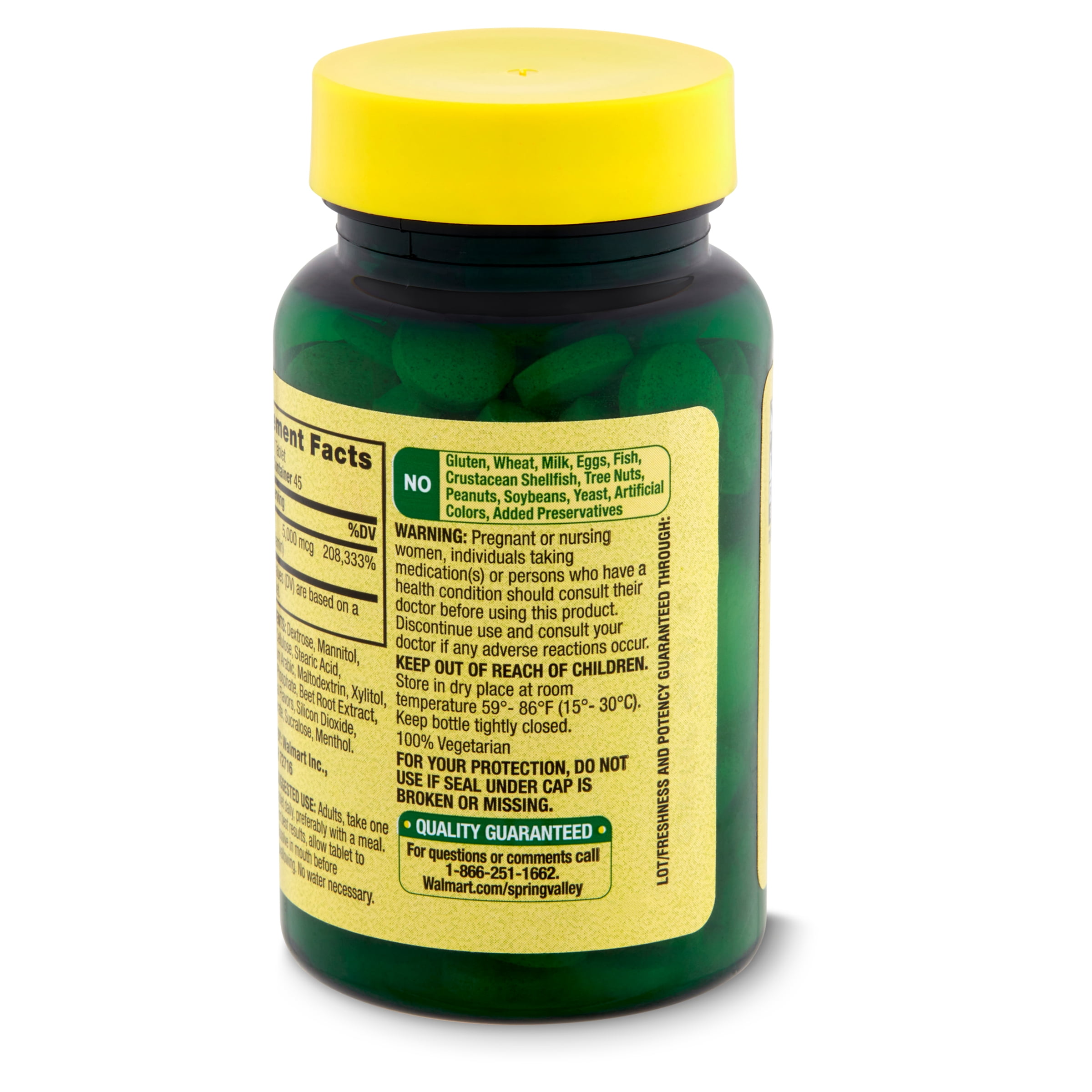 Spring Valley Extra Strength B12 Melt Away Tablets