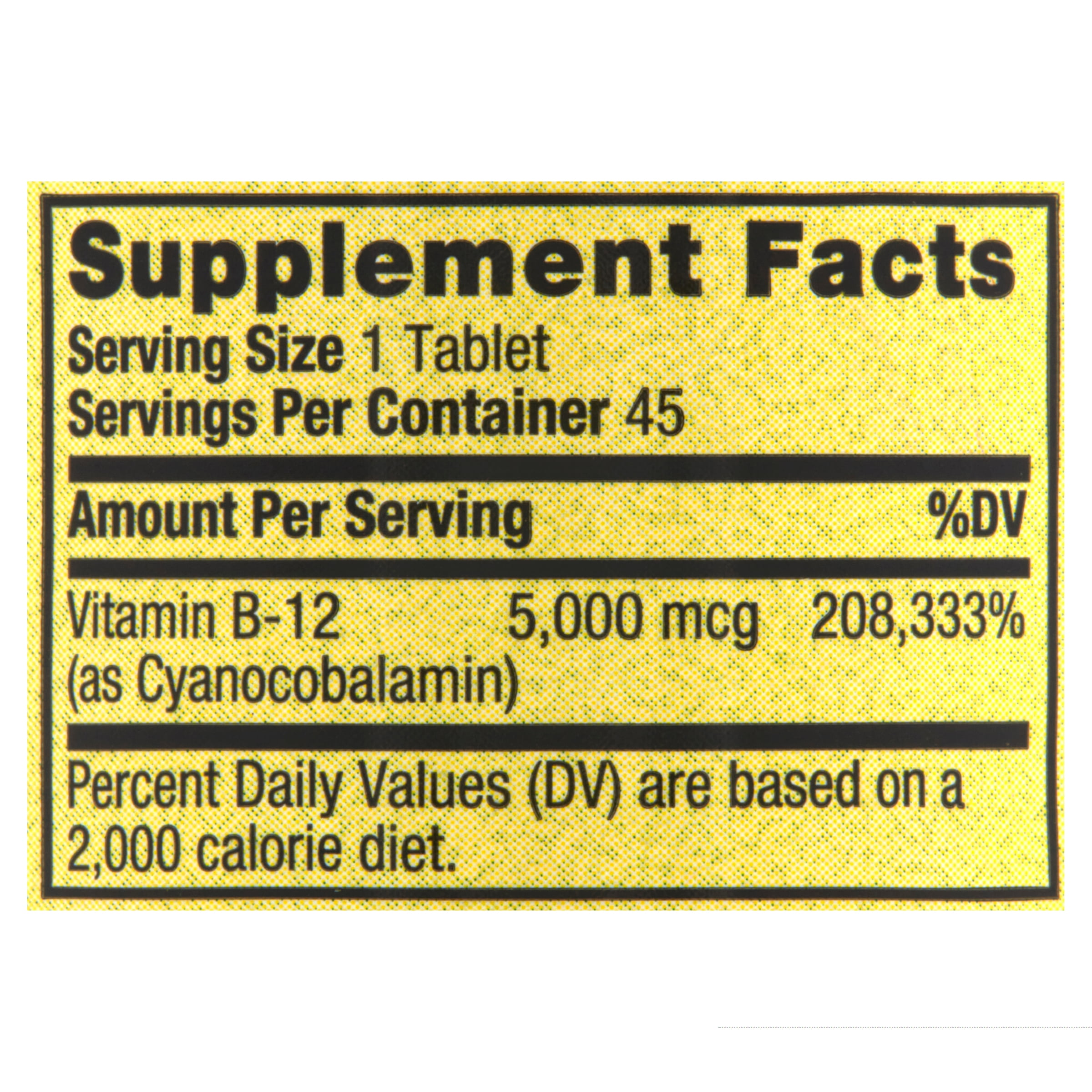Spring Valley Extra Strength B12 Melt Away Tablets