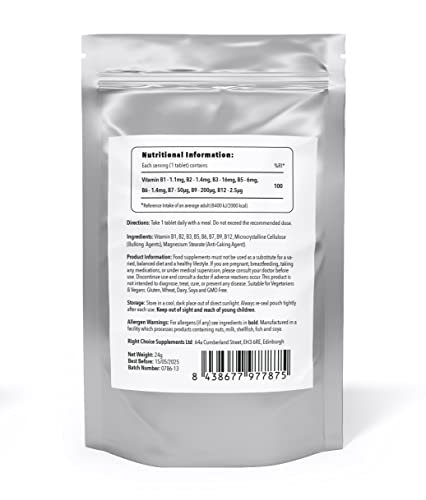Vitamin B Complex with Biotin and Folic Acid