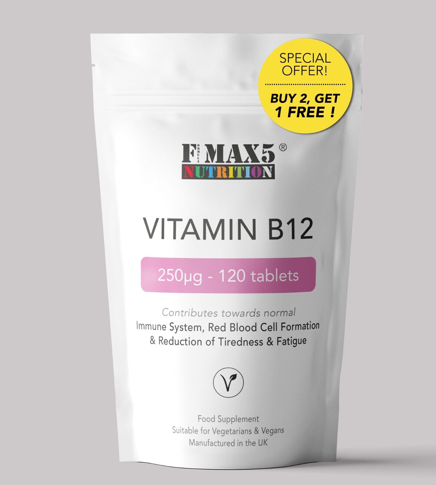 Vitamin B12 250µg - Energy and Immune Booster