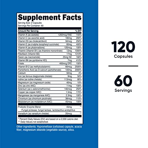 Nutricost Multivitamin with Probiotics – 120 Veggie Caps