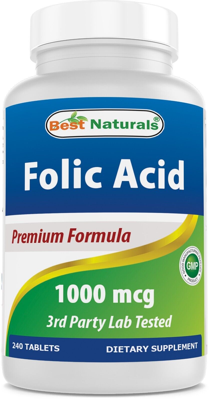 Best Naturals Folic Acid 1000 mcg, 240 Tablets