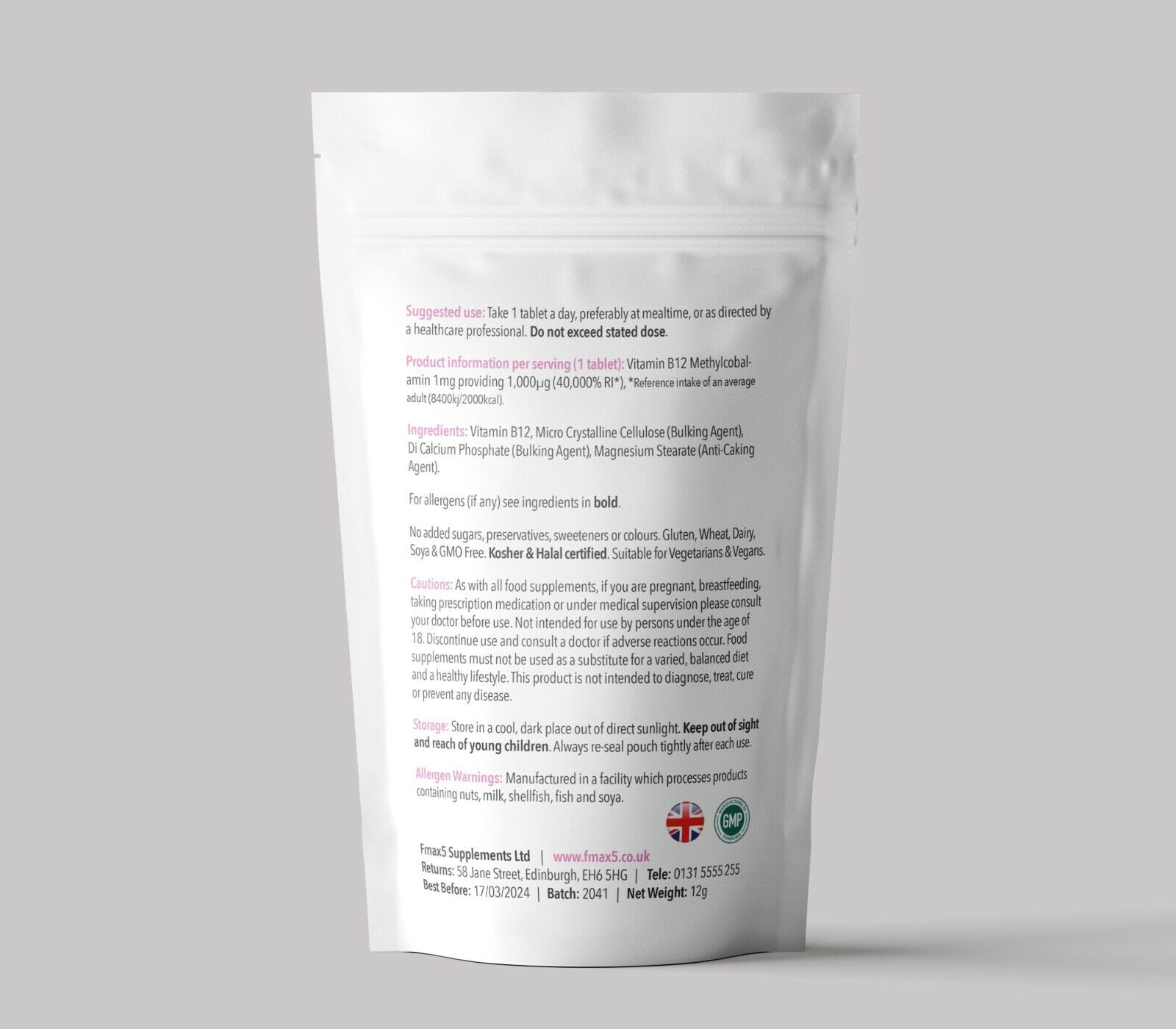 Vitamin B12 Methylcobalamin 1000mcg - Energy Boost