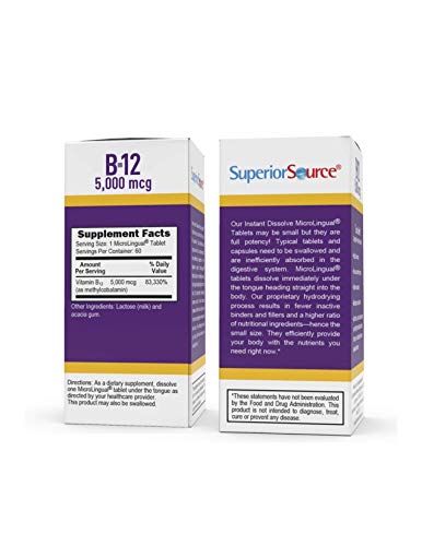 Vitamin B12 Methylcobalamin Sublingual Tablets 5000 mcg
