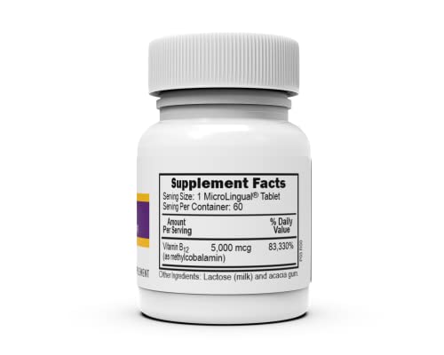 Vitamin B12 Methylcobalamin Sublingual Tablets 5000 mcg