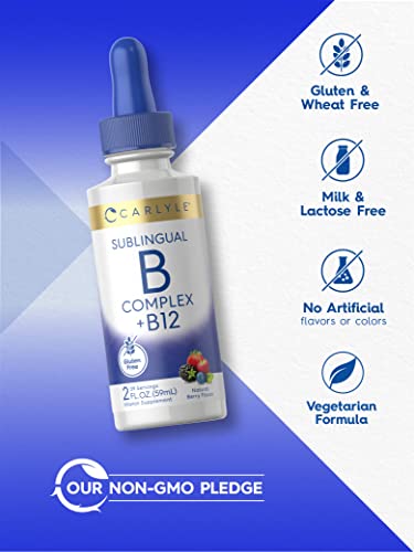 Carlyle Sublingual B Complex with B12, Berry Flavor