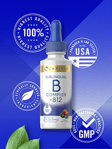 Carlyle Sublingual B Complex with B12, Berry Flavor