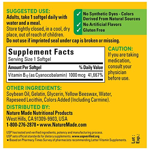 Nature Made B12 1000 mcg for Energy Support