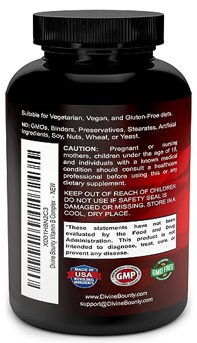 Super B Complex Vitamins for Energy - 90 Veg Capsules
