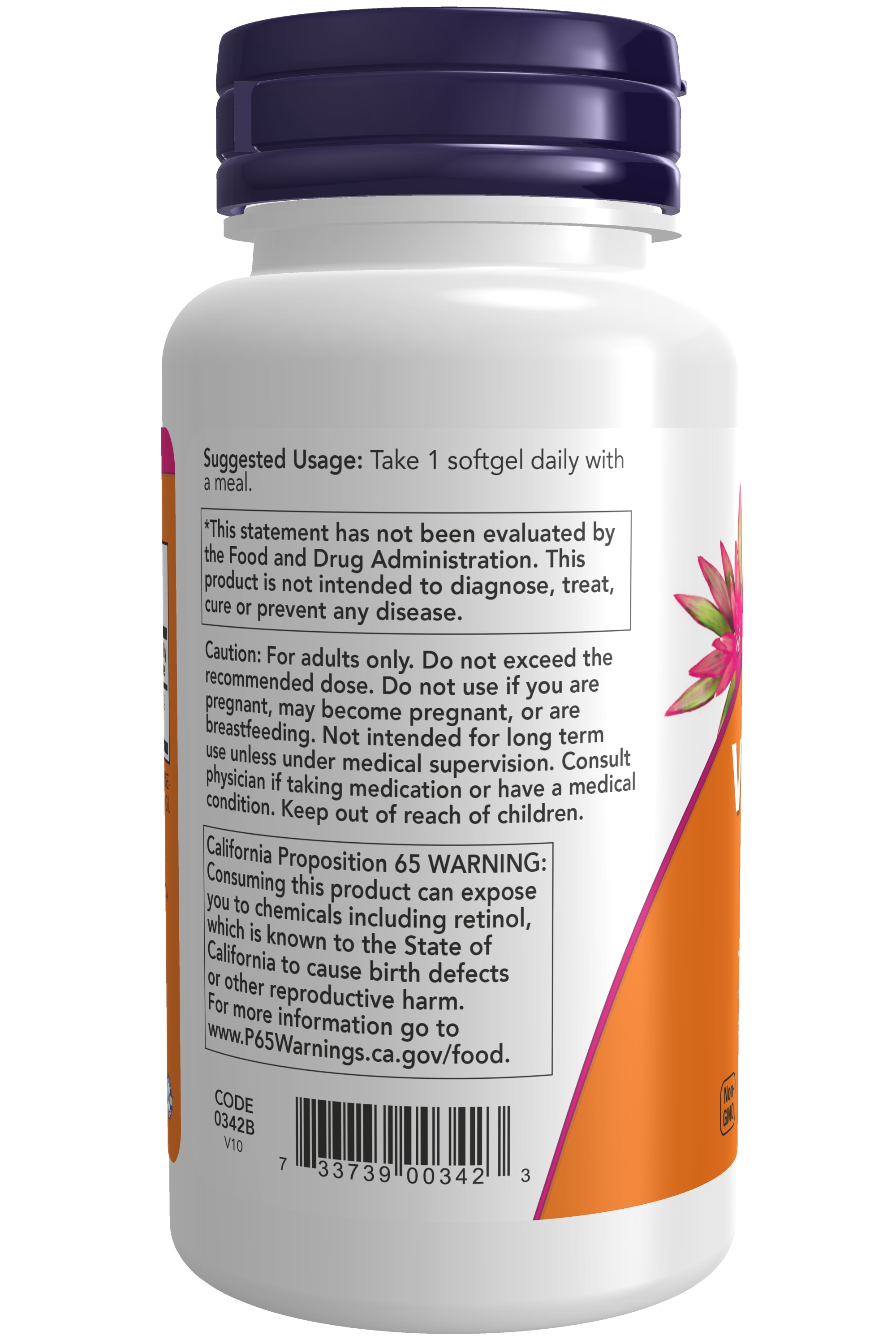 25,000 IU Vitamin D Softgels by Now Foods