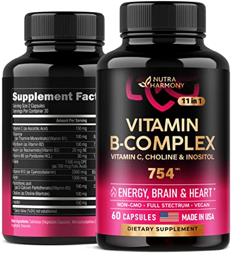 NutraHarmony 11-in-1 Vitamin B Complex Capsules