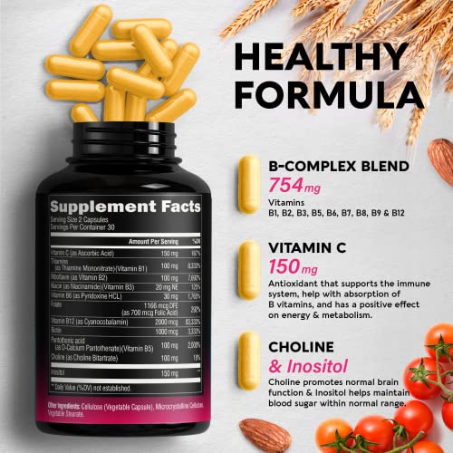 NutraHarmony 11-in-1 Vitamin B Complex Capsules