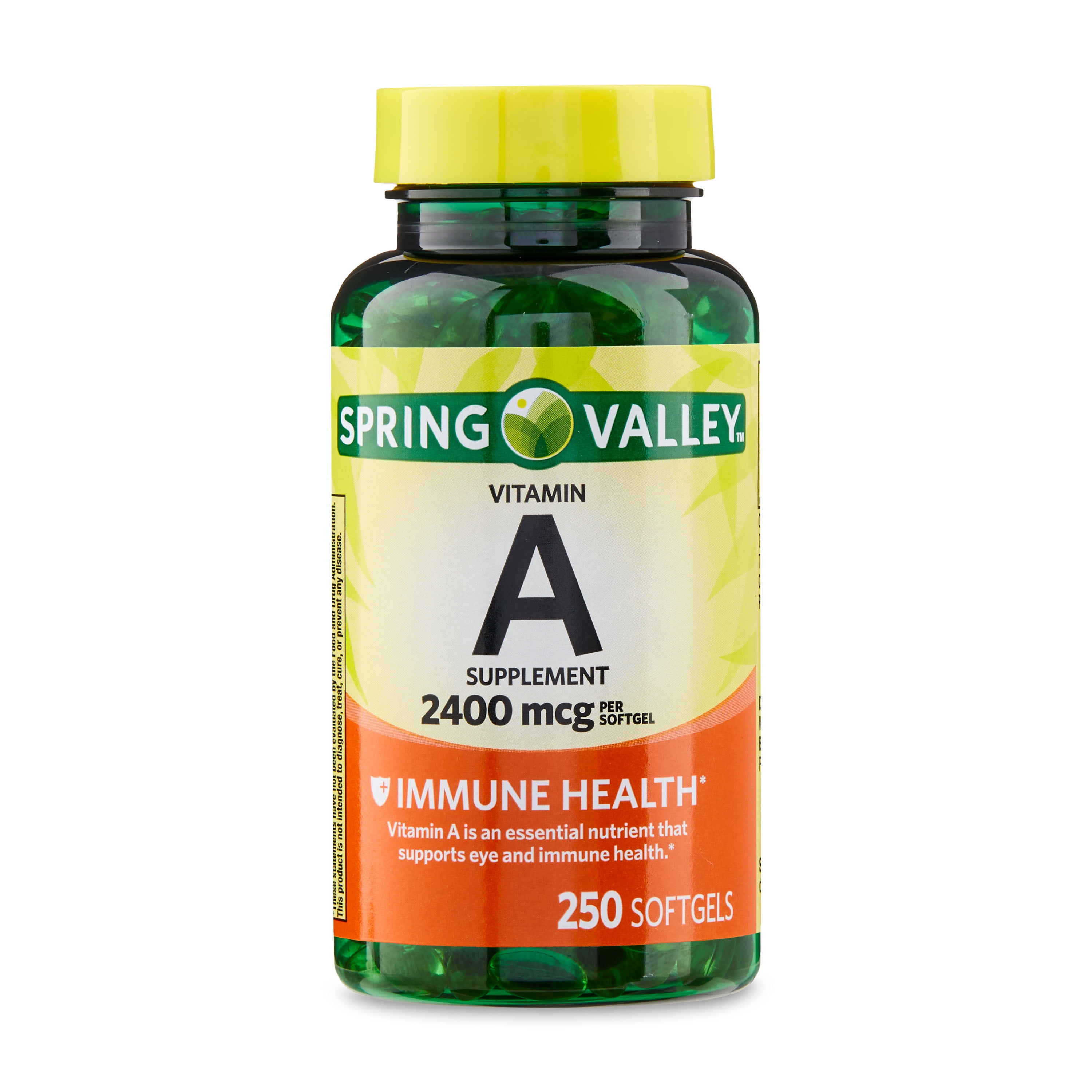 Spring Valley Vitamin A 2400 mcg, 250 Capsules