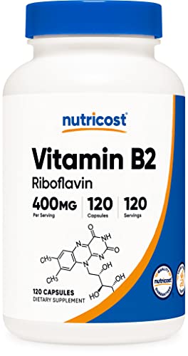 Nutricost Vitamin B2 (Riboflavin) 400mg, 120 Caps