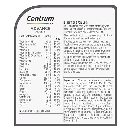 Centrum Advance Multivitamins for Men and Women 30ct