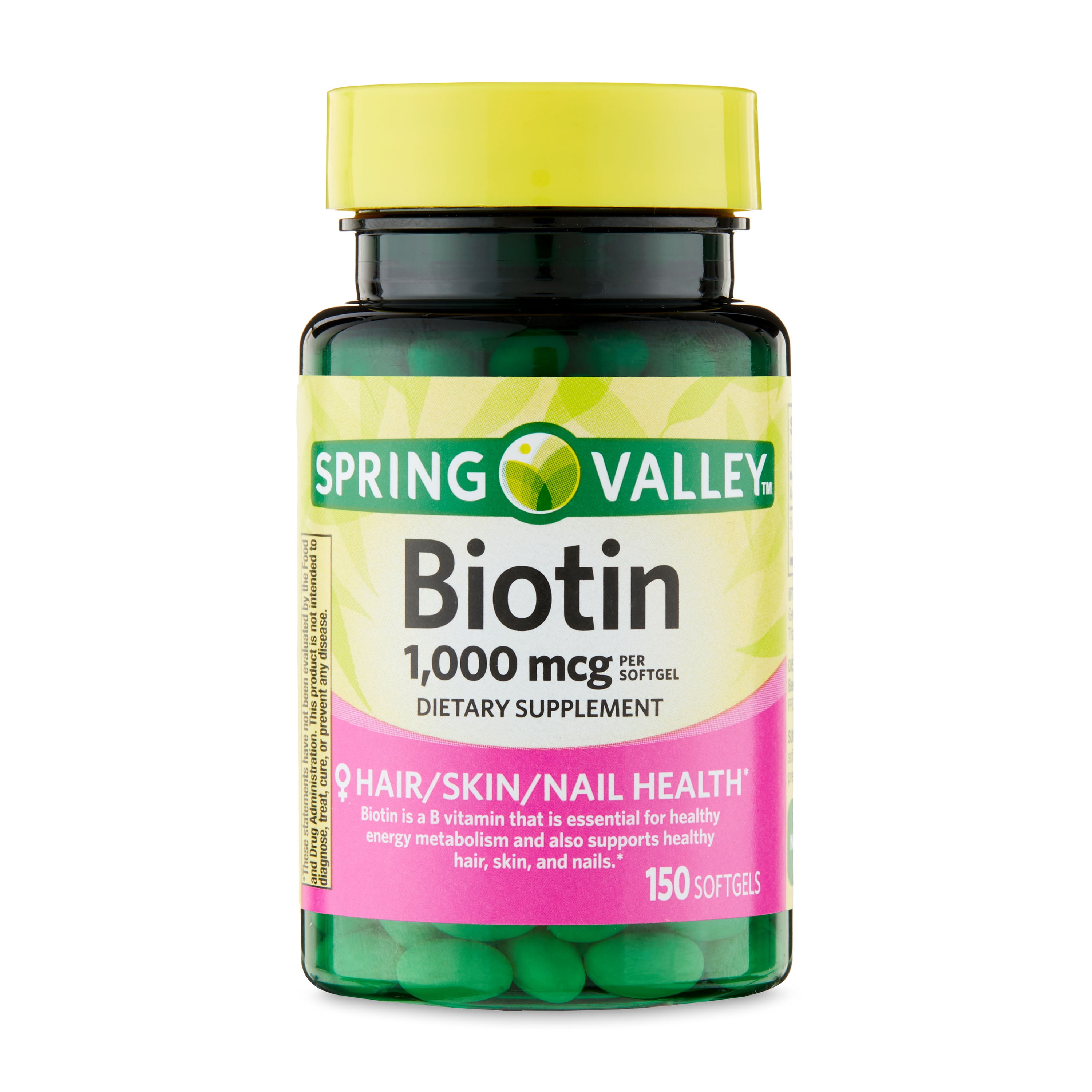 Spring Valley Biotin Softgels 1000mcg 150 Count