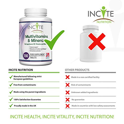 Vegan Multivitamin with 26 Essential Nutrients, 180 Tablets