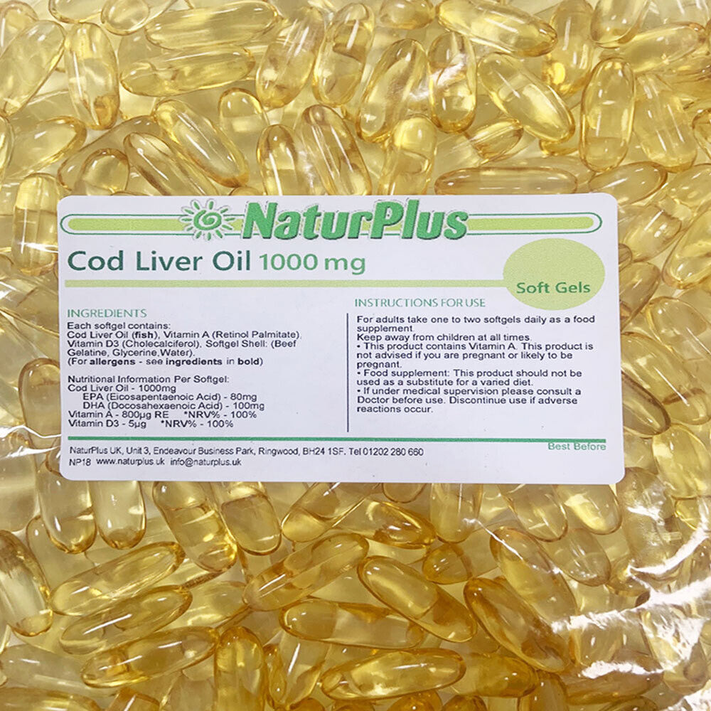 High Strength Cod Liver Oil 1000mg Capsules
