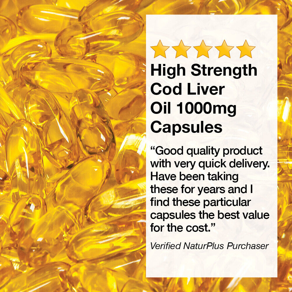 High Strength Omega 3 Cod Liver Oil Capsules