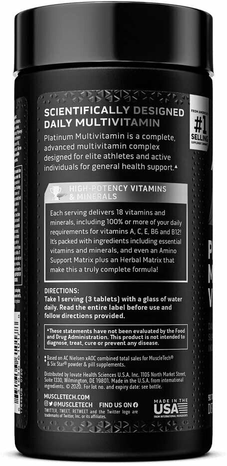 Men's Multivitamin by MuscleTech Platinum