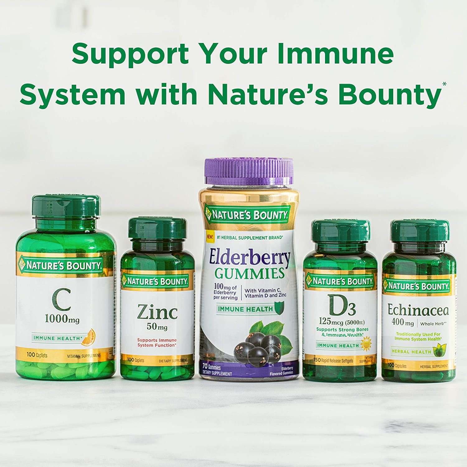 Elderberry Immune Support Gummies with Vitamins and Zinc