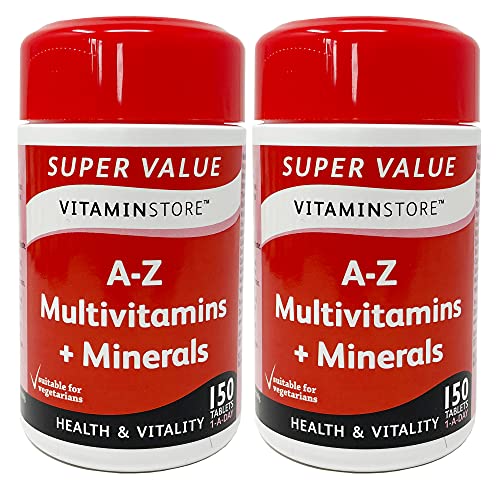 Multivitamins & Minerals Supplement – 300 Tablets Total