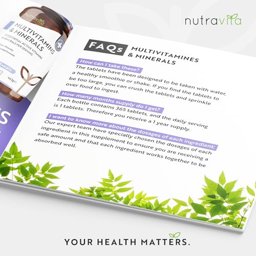 Vegan Multivitamins & Minerals - 365 Tablets