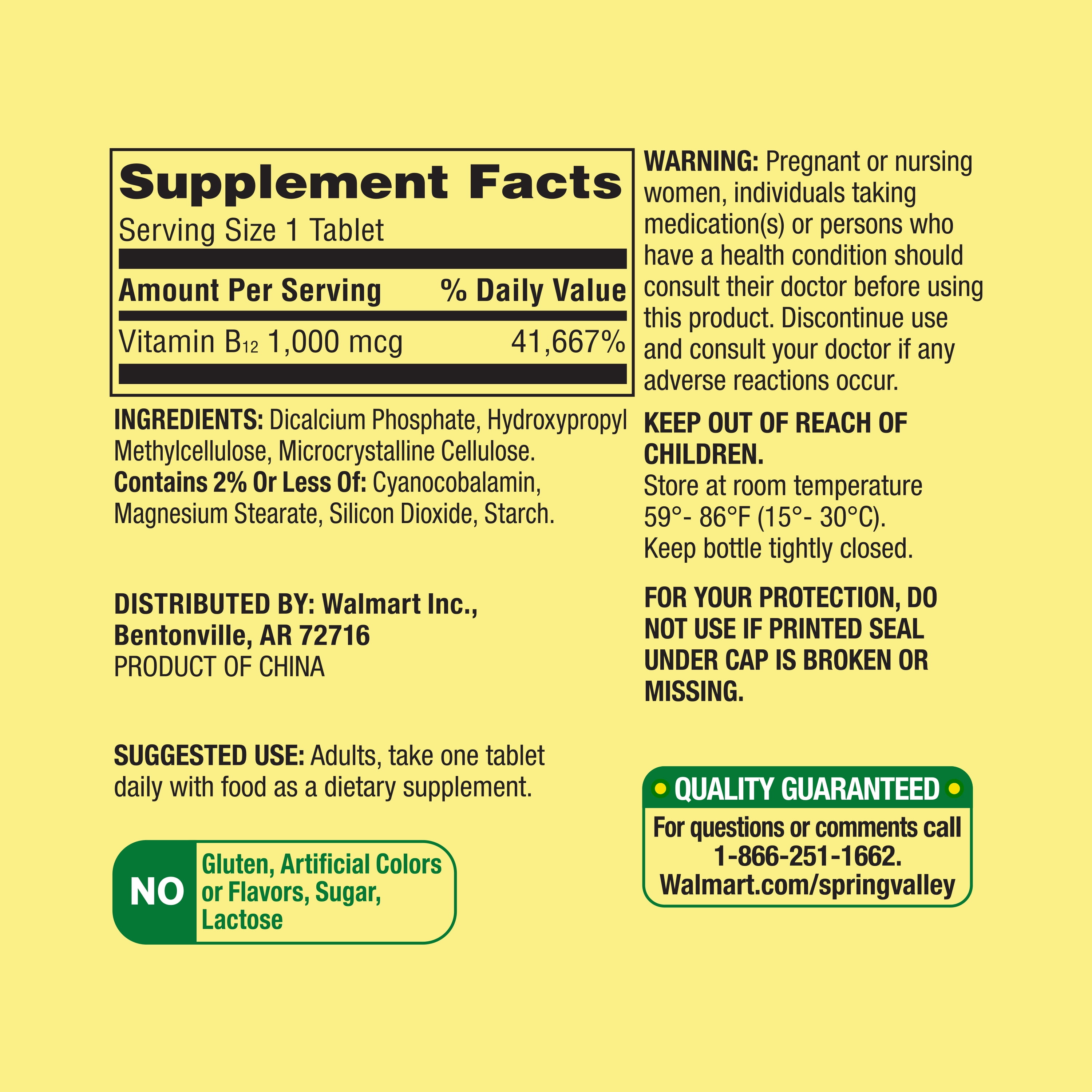 Spring Valley B12 1000mcg Energy Boost + Organizer