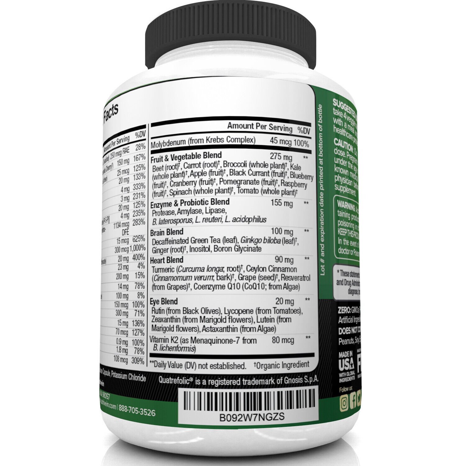 Nutrivein Whole Food Multivitamin for Daily Health