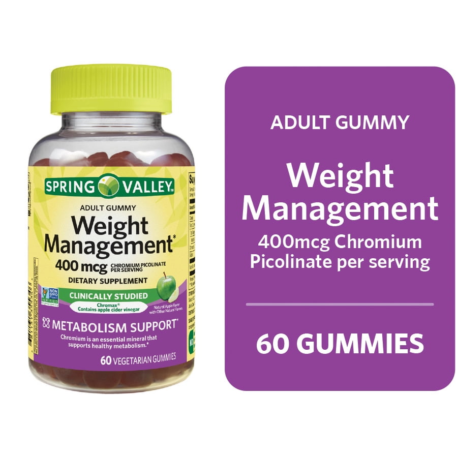 Spring Valley Non-GMO Weight Management Gummies, Apple
