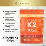 Vitamin K2 MK7 200mcg - 180 Vegan Tablets