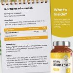 VitaBright Vegan Vitamin K2 MK7 Capsules 100mcg