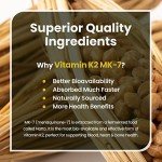 VitaBright Vegan Vitamin K2 MK7 Capsules 100mcg