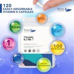 Troo Vitamin K2 MK-7 100mcg Capsules for Bone Health