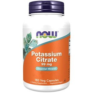 Now Foods Vegan Potassium Citrate 99 mg, 180 Capsules