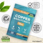 High Strength Copper Bisglycinate 10mg, 120 Tablets